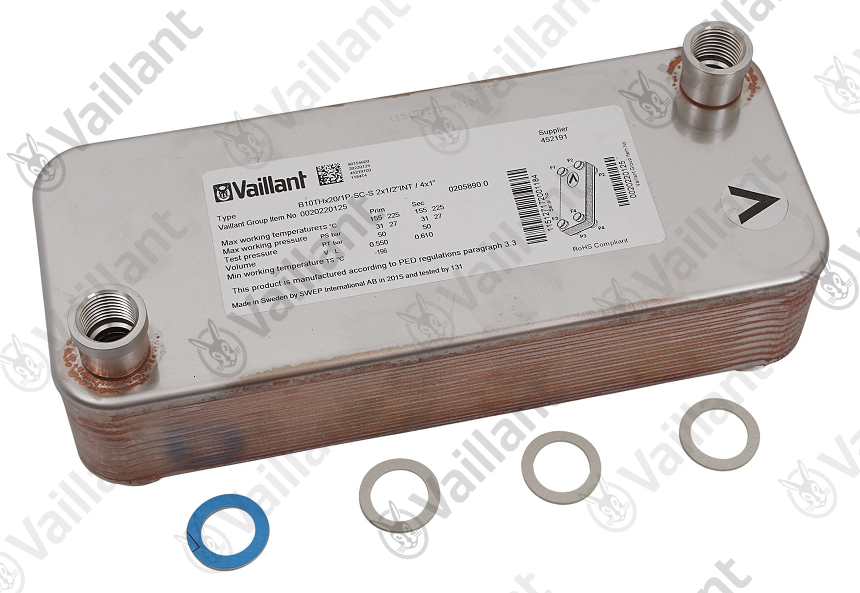 VAILLANT Wärmetauscher, BW Vaillant-Nr. 0020233639
