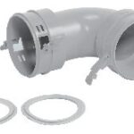 Bogen 90 Gr. ohne Befestigungs- sockel Durchm. 75/62 mm mit Dichtungen
