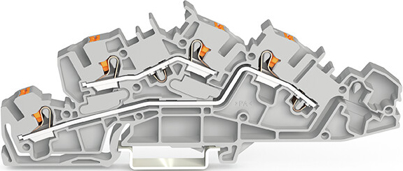WAGO GmbH &amp; Co. KG Installationsetagenklemme 4 mm² mit Drücker 2205-7642