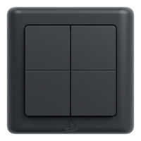 Shelly · Plug & Play · BLU Wall Switch 4 ZB DK · Wandtaster · 4-fach · 16 Aktionen · Grau