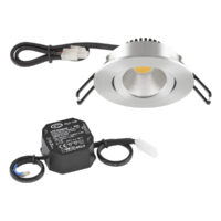 EVN Lichttechnik P-LED Deckeneinbauleuchte 3000K 230V rund alu PC20N61402