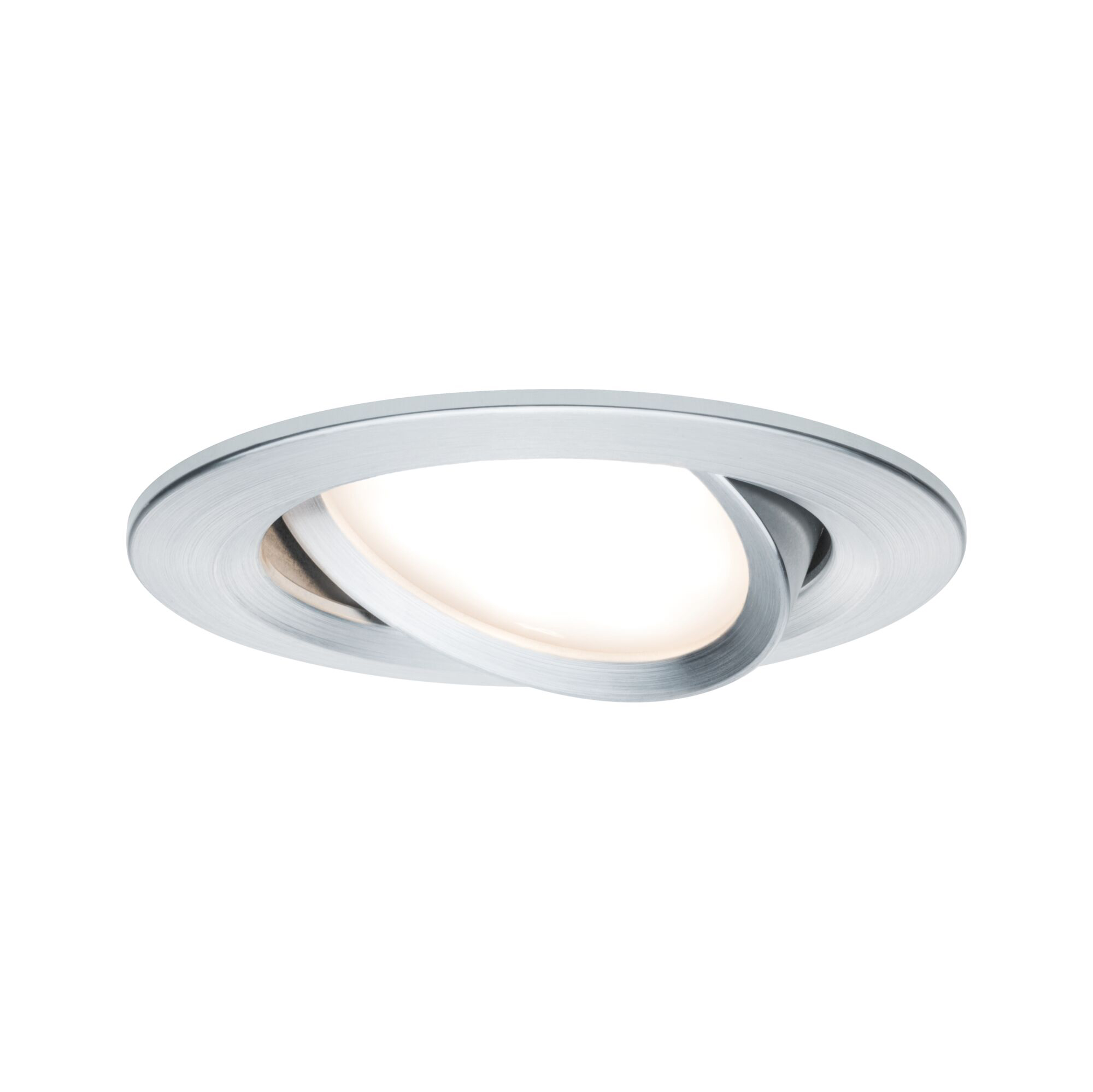 Paulmann PAULMANN LED-Einbaustrahler 6,8W 1LED weiß CoinSlim 939.02 alu 2700K 425lm alu Aluminium