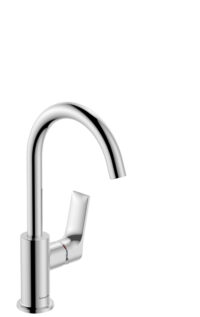 HANSGROHE Waschtischmischer 210 Zebris Schwenkauslauf mit Zugstange chrom