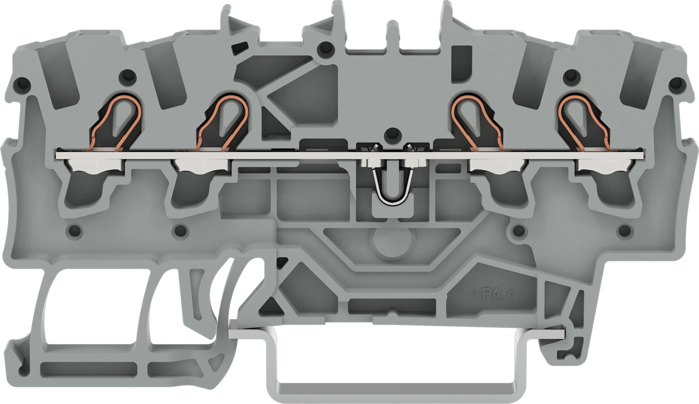 WAGO GmbH &amp; Co. KG Durchgangsklemme 4-Leiter, TS 35 2001-1401