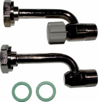 Anschlussteil Warm-/Kaltwasser 1/2" für Aufputzinstallation, verchromt