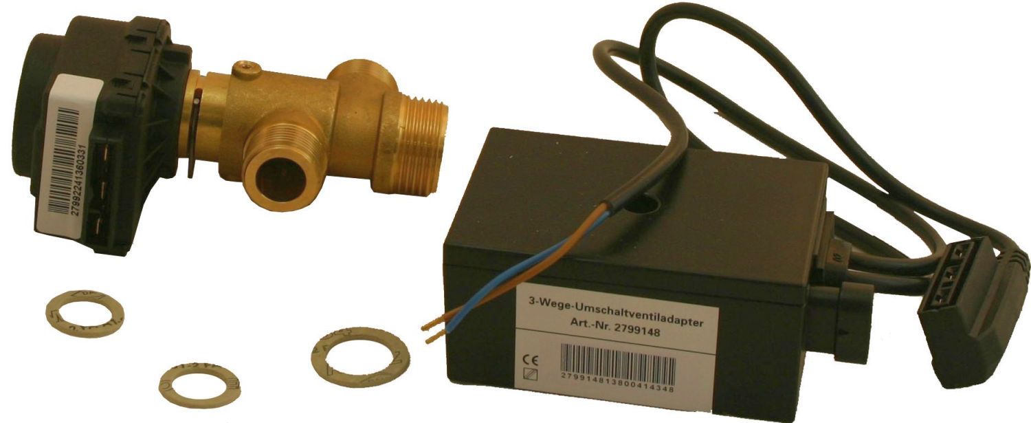 Dreiwegeventil mit Adapterplatine für GG/GU-2/GB