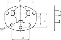 DELTA DORE Gegenlager Metall z. Anschrauben 4022