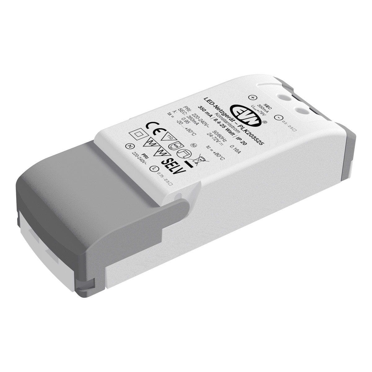 EVN Lichttechnik LED-Netzgerät 350mA 8,4-25W IP20 PLK203525