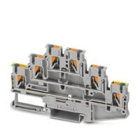 Phoenix Contact Schutzleiter-Reihenklemme 5,2 mm, grau PT 2,5-PE/L/L