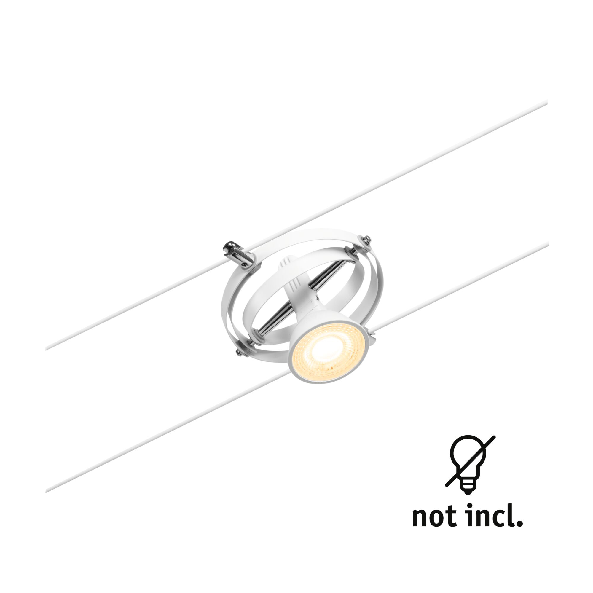 Paulmann PAULMANN LED-Anbaustrahler 10W Konverter 1LED Cardan 944.39 weiß GU5,3 weiß matt Aluminium IP20