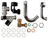 Anschluss-Set Warmwasser Aufputz ohne Druckminderer 1/2" für CGW-2