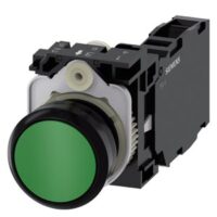 Siemens Dig Industr. Drucktaster Druckknopf, 1S+1Ö 3SU1100-0AB40-1FA0