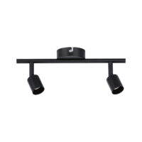 PAULMANN LED-Anbaustrahler 2x10W 2LEDs Carolina 667.56 schwarz GU10 schwarz matt Aluminium IP20