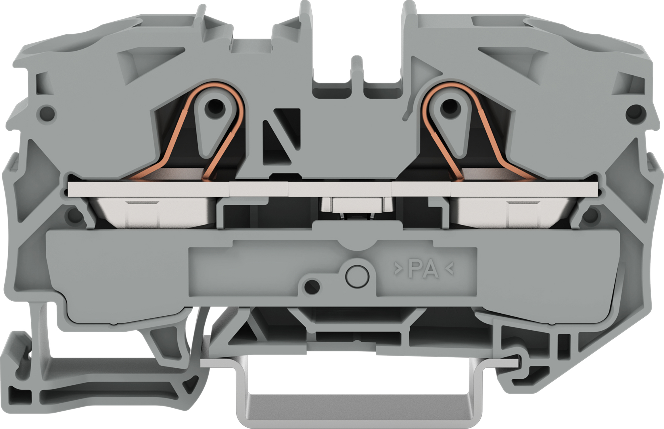 WAGO GmbH &amp; Co. KG Durchgangsklemme grau 2L 1p TS35 2016-1201