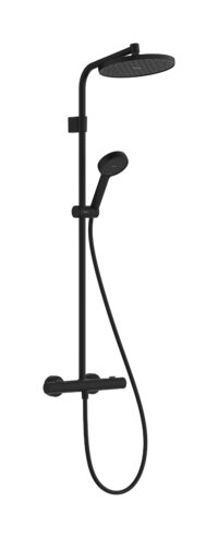 HANSGROHE Activera S Showerpipe 240 1jet EcoSmart mit Ecostat Fine schwarz matt