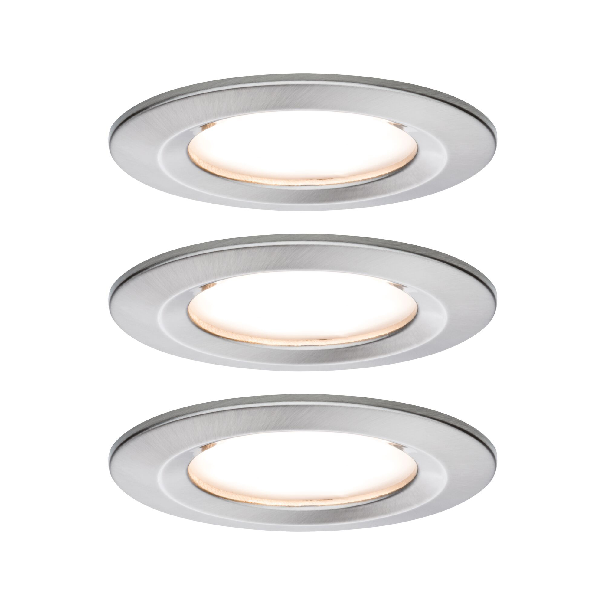 Nova Coin Einbaustrahler-Set 3x6,5W Edelstahl 2700K