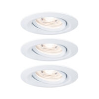 PAULMANN LED-Einbaustrahler 3x4,2W 3LEDs Nova 929.71 weiß 2700K weiß 300lm weiß Aluminium