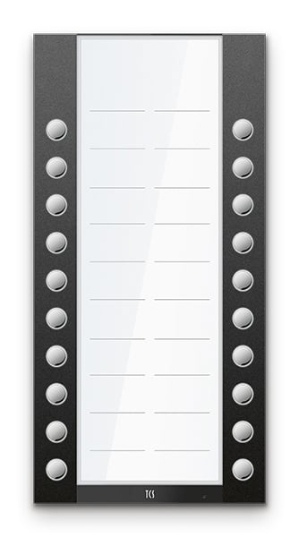 TCS TCS Montageelement-Tür 20-fach Aufputz anthgr Aluminium AEA530220-0017 280x138x26mm