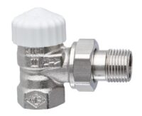 Thermostat-Ventilunterteil V-exact II, Eckform, DN 20, vernickelt