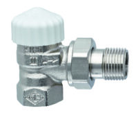 Thermostat-Ventilunterteil V-exact II, Eckform, DN 10, vernickelt