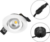 EVN Lichttechnik LED-Einbauleuchte 230V 830, dimmbar., weiß S060102
