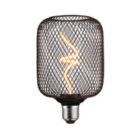 PAULMANN LED-Lampe E27 4W 1800K schwarz 160lm 292.62 dimmbar 360° AC Ø100x162mm 230V