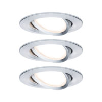 PAULMANN LED-Einbaustrahler 20,4W dimmbar weiß CoinSlim 939.03 3LEDs alu 2700K 425lm