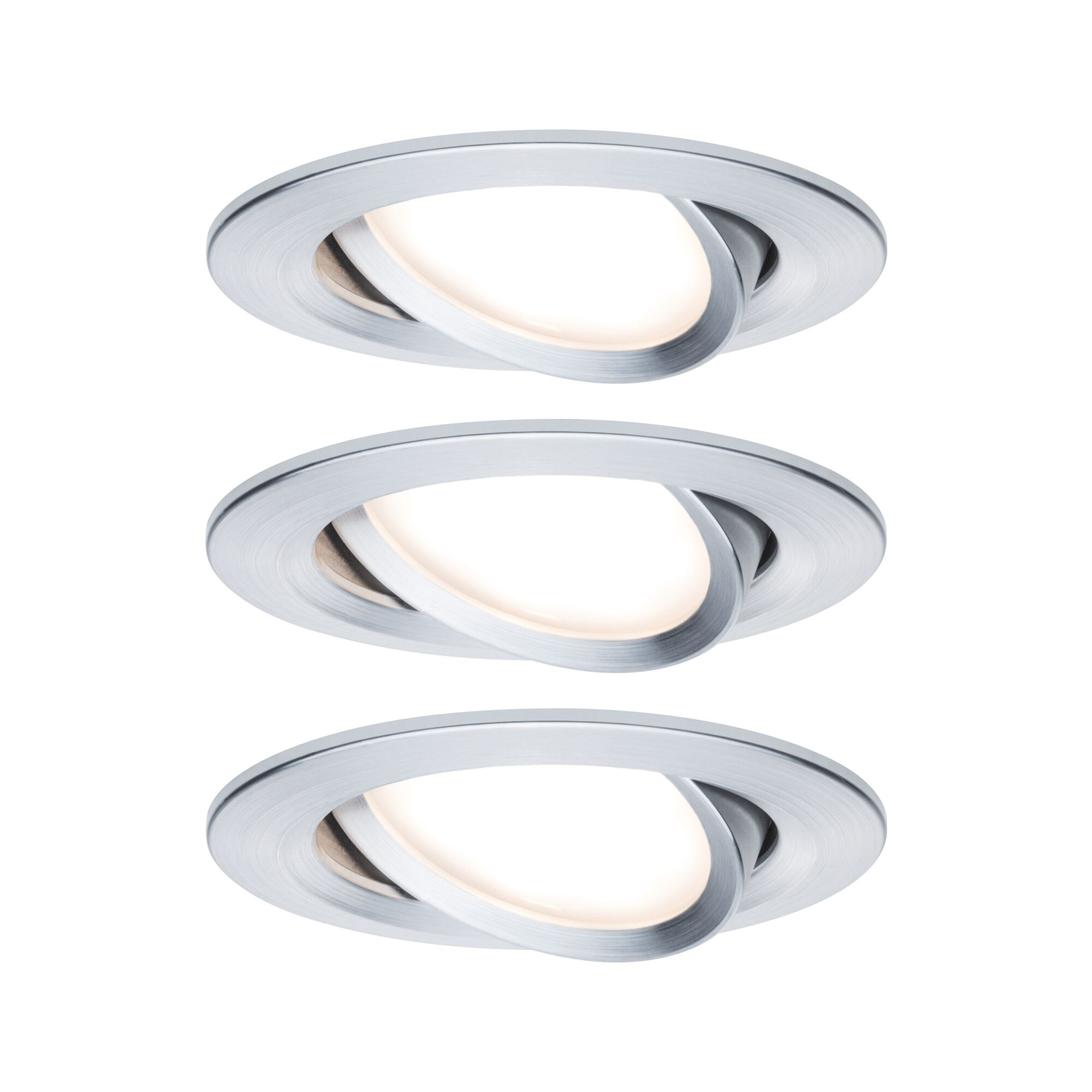 Paulmann PAULMANN LED-Einbaustrahler 20,4W dimmbar weiß CoinSlim 939.03 3LEDs alu 2700K 425lm