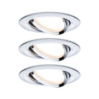 PAULMANN LED-Einbaustrahler 20,4W dimmbar weiß CoinSlim 938.80 3LEDs chr 2700K 425lm