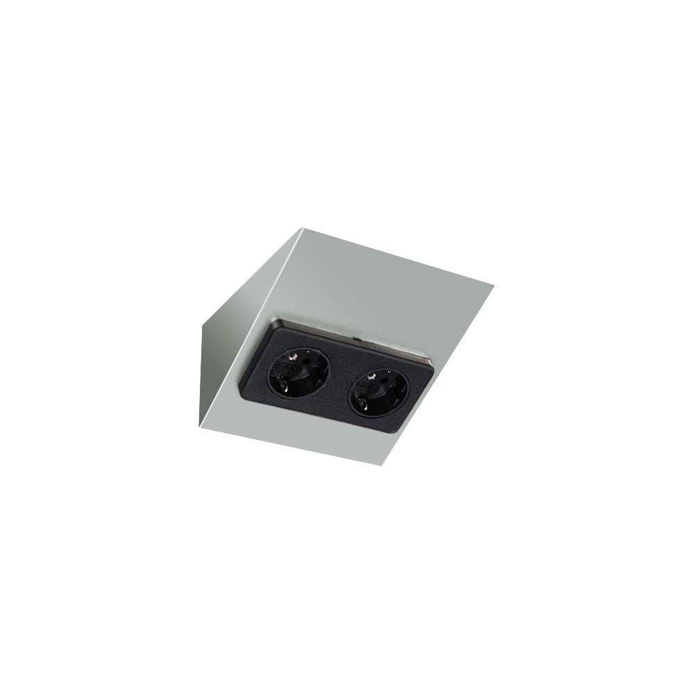 EVN Lichttechnik Möbelanbau-Steckdose Doppel- 230V 16A 092 250 Edelstahl