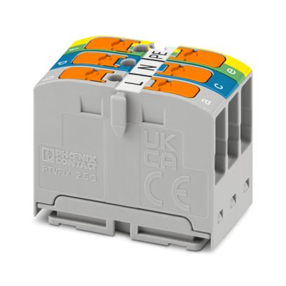 Phoenix Contact Verteilerblock PTVFIX 2,5-L/N/GNYE