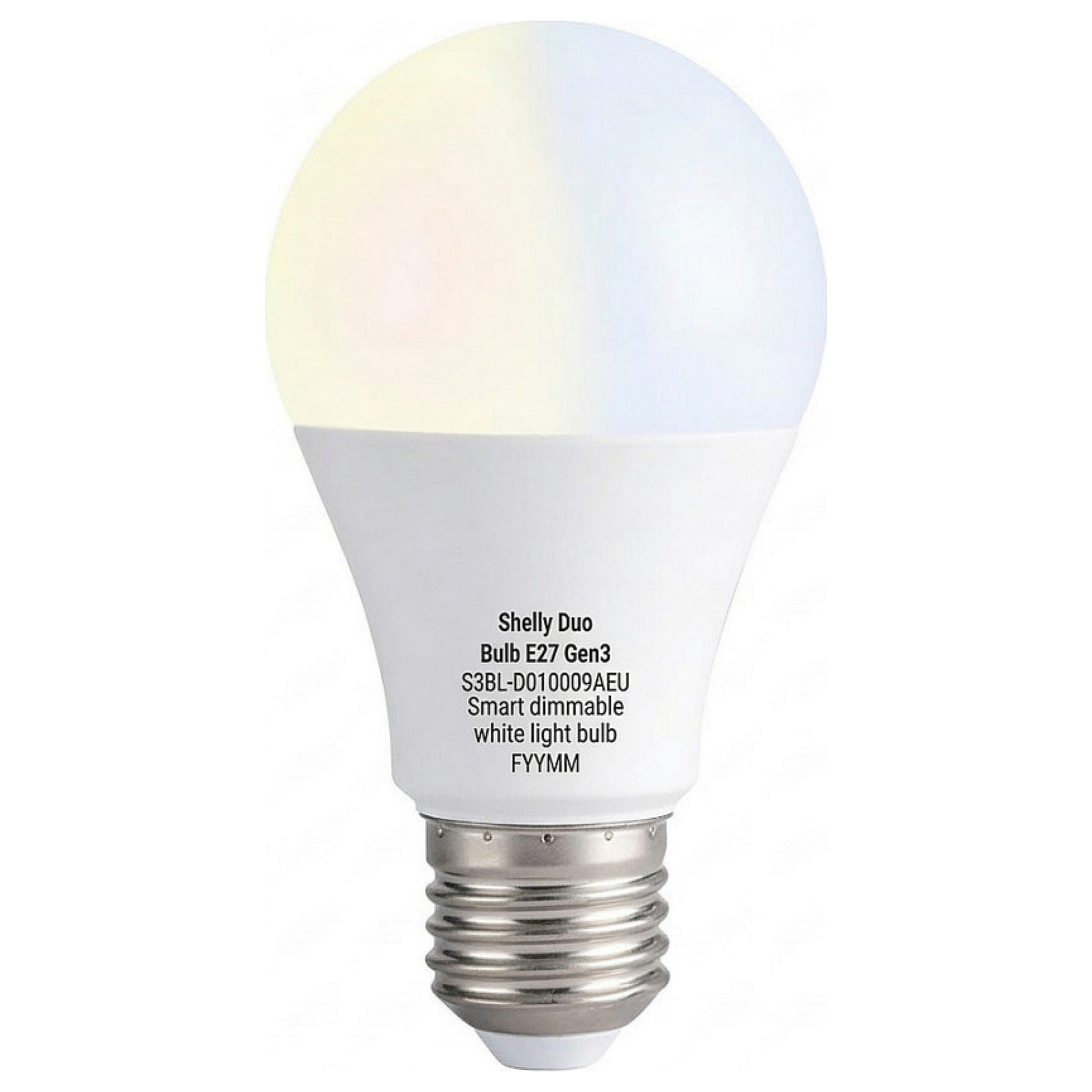 Shelly Shelly · Plug &amp; Play · Duo Bulb E27 Gen3 · LED Lampe · dimmbar · Messfunktion · WLAN · BT