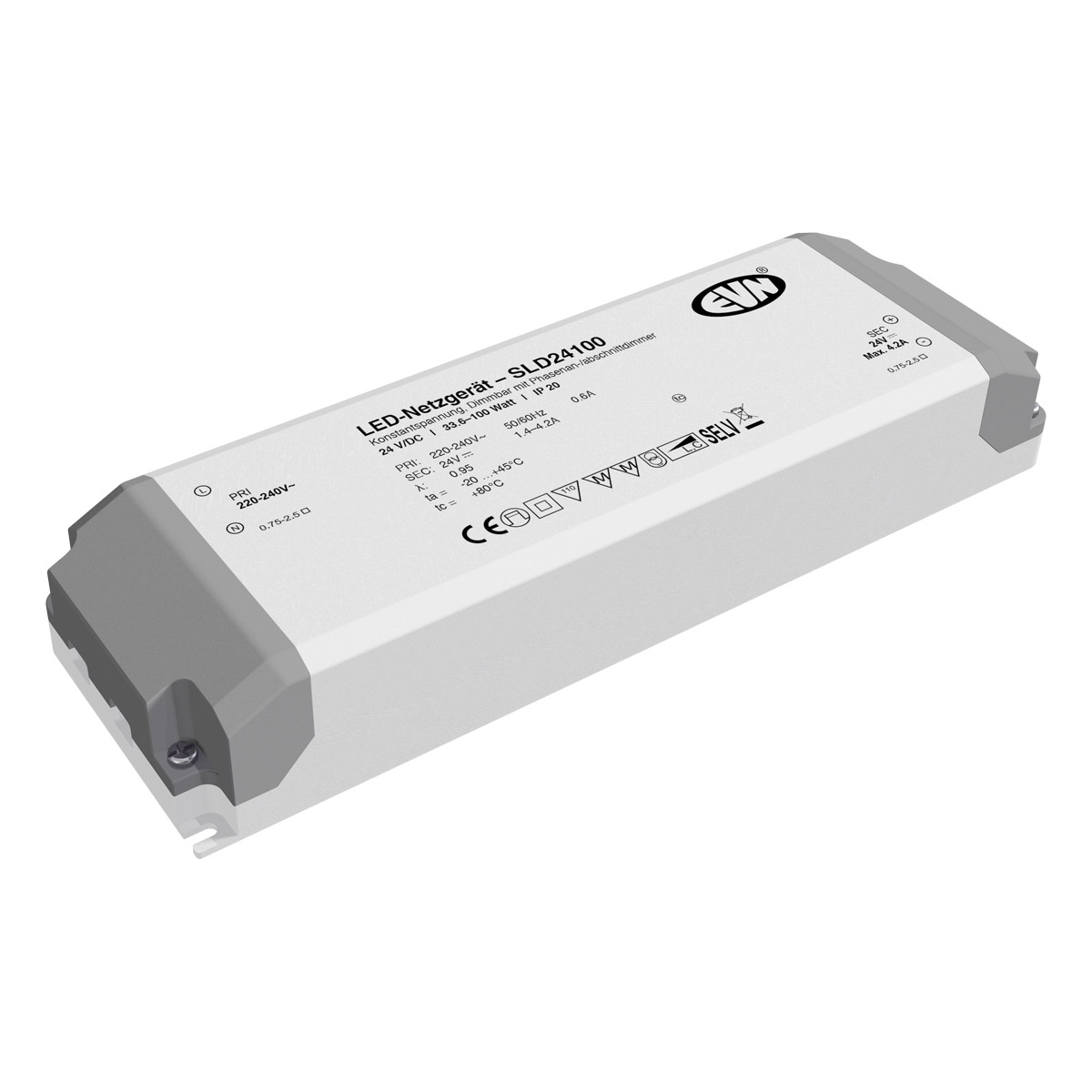 EVN Lichttechnik LED-Netzgerät 24V/DC 33,6-100W SLD24100
