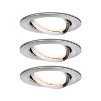 PAULMANN LED-Einbaustrahler 20,4W dimmbar weiß CoinSlim 938.78 3LEDs eisen 2700K 425lm