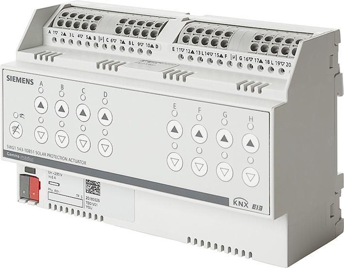 Siemens Siemens Dig Industr. Sonnenschutzaktor 8 x AC 230V, 6A 5WG1543-1DB51