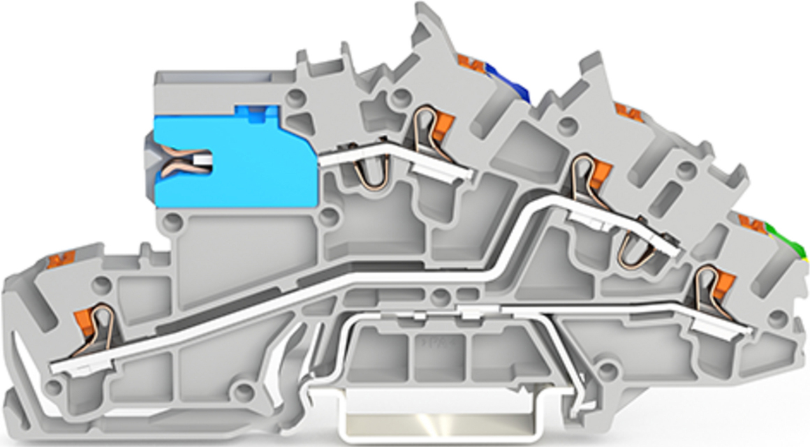 WAGO GmbH &amp; Co. KG Installationsetagenklemme 2,5 mm² mit Drücker 2203-7641