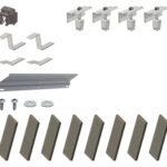VAILLANT Set Basis für 1. Reihe /3 Flachdachsystem, SÜD 10 Grad für 1 Modul