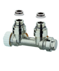 Ventil Multilux Zweirohr Eck, für Rp 1/2 Innengewinde und G 3/4 Außengewinde
