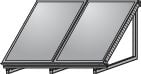 AluFlex-U Aufstellgerüst Hochformat für 2 Kollektoren F3-1/CFK-1