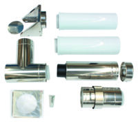 Basis-Anschluss-Set 110/160 mm PP an der Fassade konz.