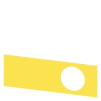 Siemens Dig Industr. Unterlegschild Not-Halt-Pilzdruckt. 3SU1900-0BE31-0AA0