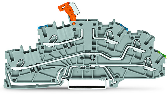 WAGO GmbH &amp; Co. KG Installationsetagenklemme 4mm² grau NT/L/PE 2003-6641