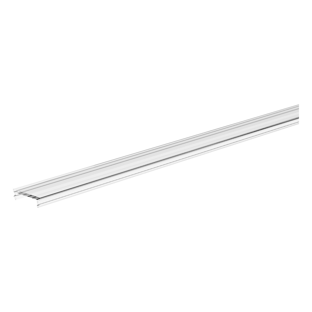 EVN Lichttechnik Aluminium-Profil-Abdeckung flach klar 200cm KAKF200