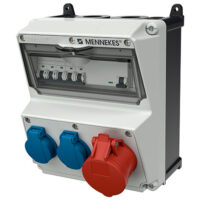 MENNEKES CEE-Kombi Kunststoff grau IP44 2Steckd AMAXX 920009 1x16A5p400V LS-Schalter