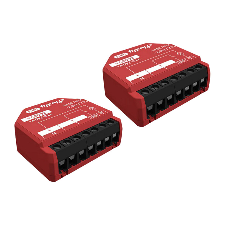 Shelly Shelly Relais "1PM Gen3 2er Pack" max 16A 1 Kanal WLAN BT