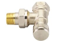 Rücklaufverschraubung RLV 15 R 1/2, Eck, vernickelt