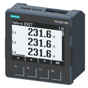 Siemens Siemens Dig Industr. SENTRON Power Monitoring PAC3220 MID 7KM3220-2BA01-1JA0