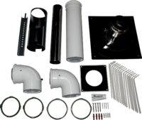 WOLF Anschluss-Set DN80/125 - C33x DN80/125 im Schacht, Abdeckung Edelstahl.
