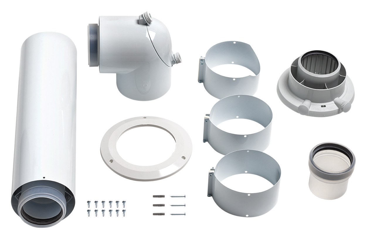 VAILLANT Anschluss-Set 80/125 mm PP für Überdruck-Abgassystem