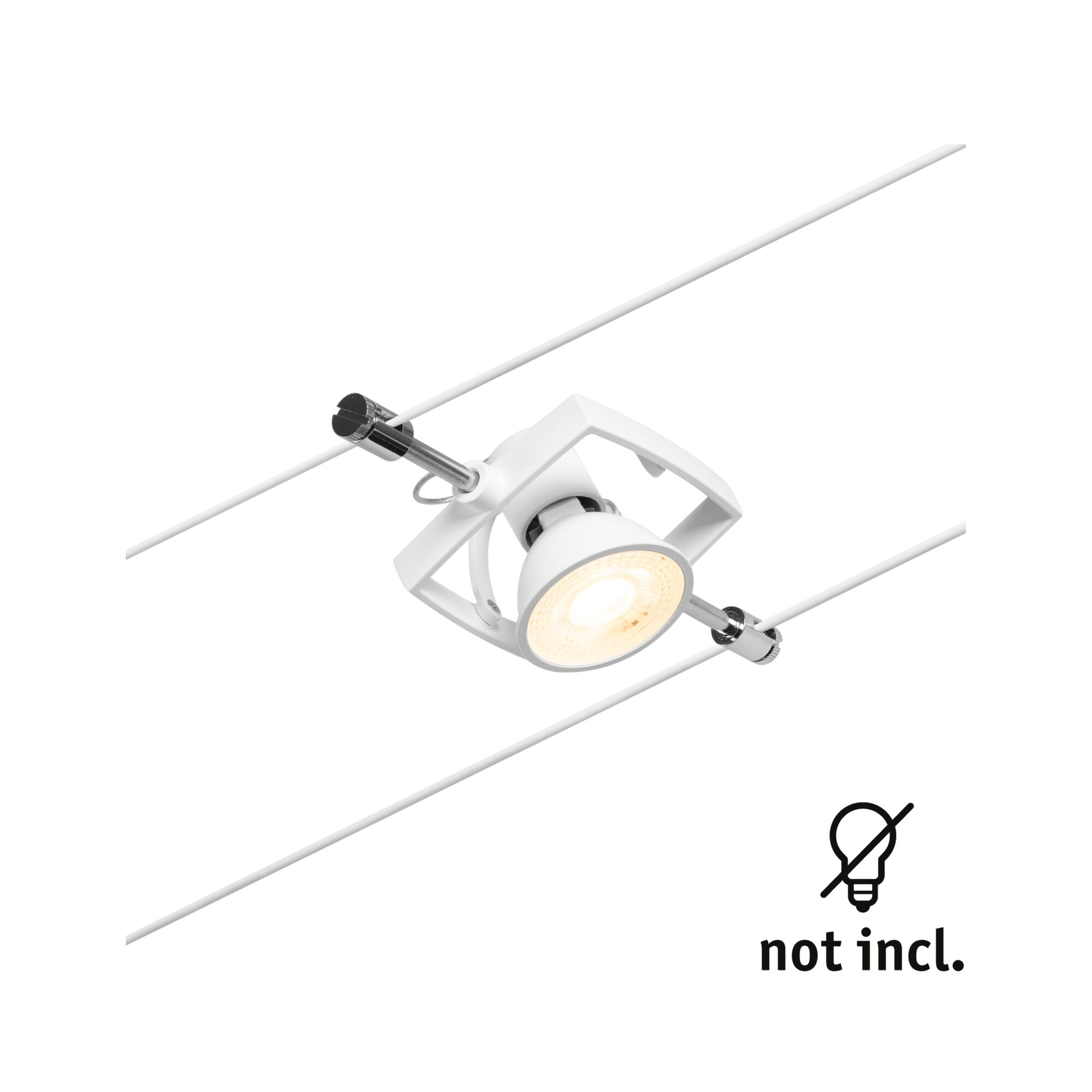 Paulmann PAULMANN LED-Anbaustrahler 10W Konverter 1LED MacII 944.33 weiß GU5,3 weiß matt Aluminium IP20